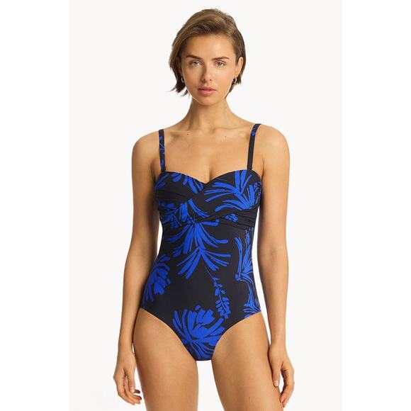 Sea Level Australia Other - Sea Level Tradewind Twist Front Bandeau One Piece Swimsuit Night Sky Size 8